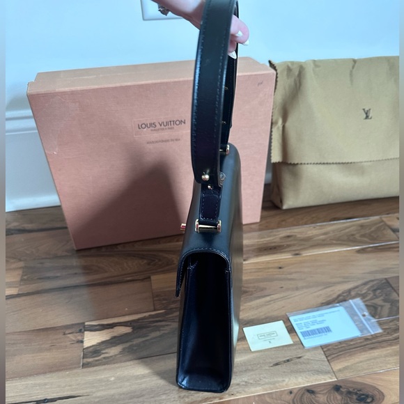 Louis Vuitton Vintage Leather Black Opera Sparta Purse EUC - Picture 5 of 9